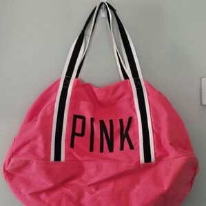 Victoria'Secret  Canvas Duffle By PINK. GUC! 26 wide,Zip Closure,Carry Strap.